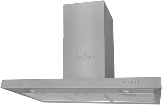 Hotte aspirante, hotte de cuisine, évacuation et recyclage, encastrable, installation murale, silencieux, acier inoxydable, extracteur 720 m3 h