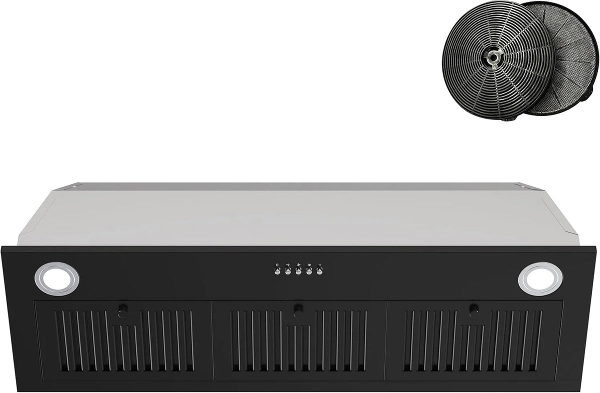 Cuisinière avec four, 91, 4 cm, hotte de cuisine intégrée avec 600 CFM, hotte d'aération convertible avec conduit, sans conduit, filtres en