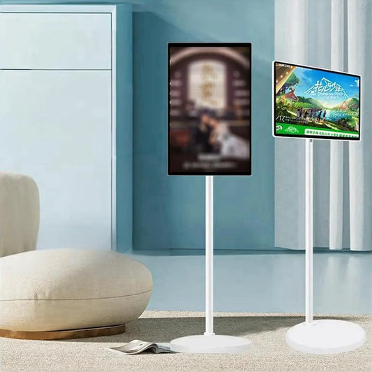 Moniteur 1080p 4+64GB, 27 pouces, portable, tactile, professionnel, blanc, Convient À Une Utilisation Domestique Commerciale. 4+64GB, Intégrant