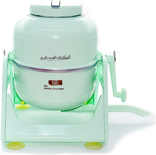Lave-linge, portable, vert, Nettoyez le linge n'importe où avec notre comptoir, non électrique, petite laveuse