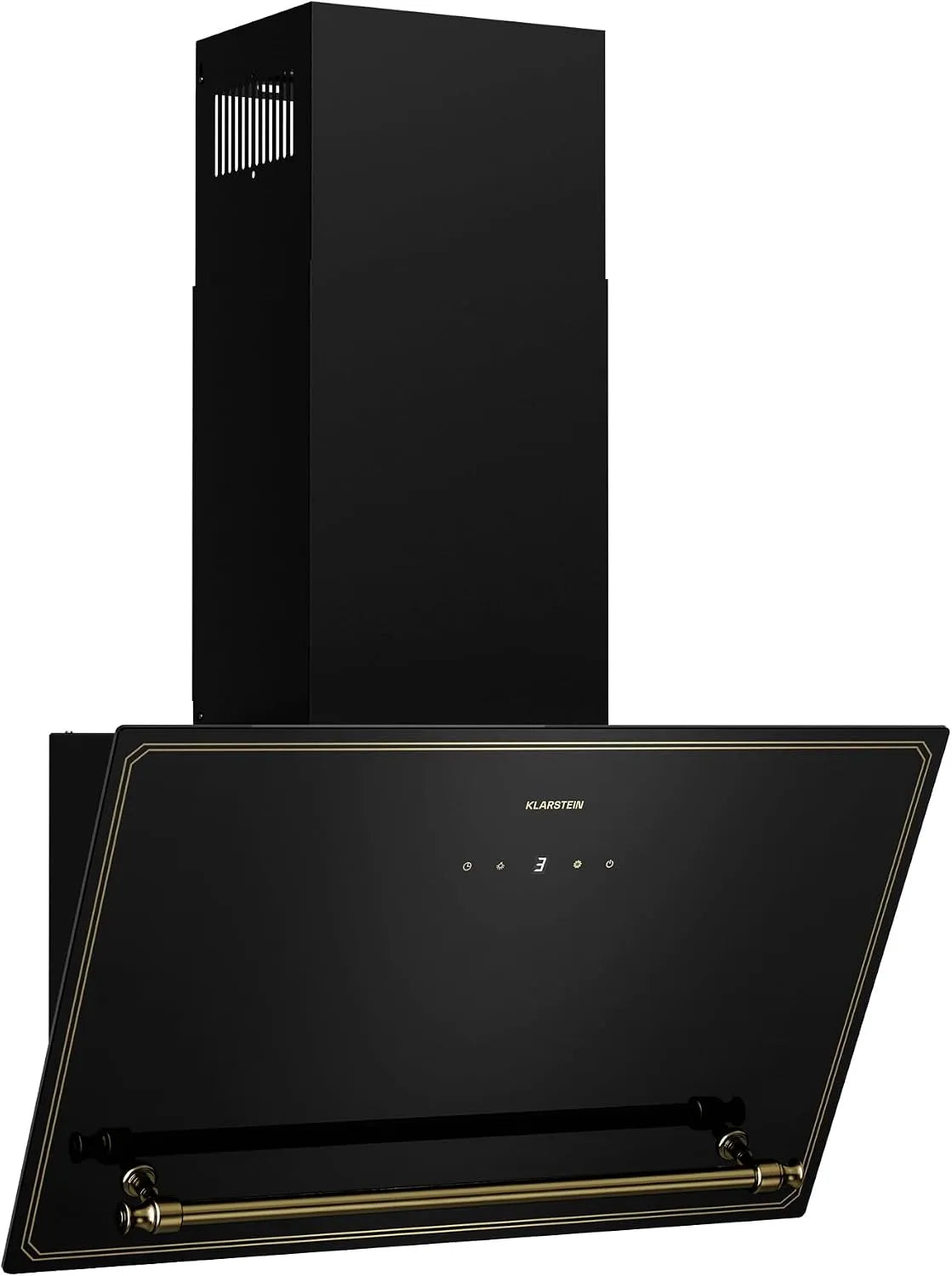 Klarstein Hotte aspirante, 60cm, 336 m3/h, 52 dB, hotte de cuisine, silencieux, noir, Écran LED, A++ Énergie, Extraction & Recirculation