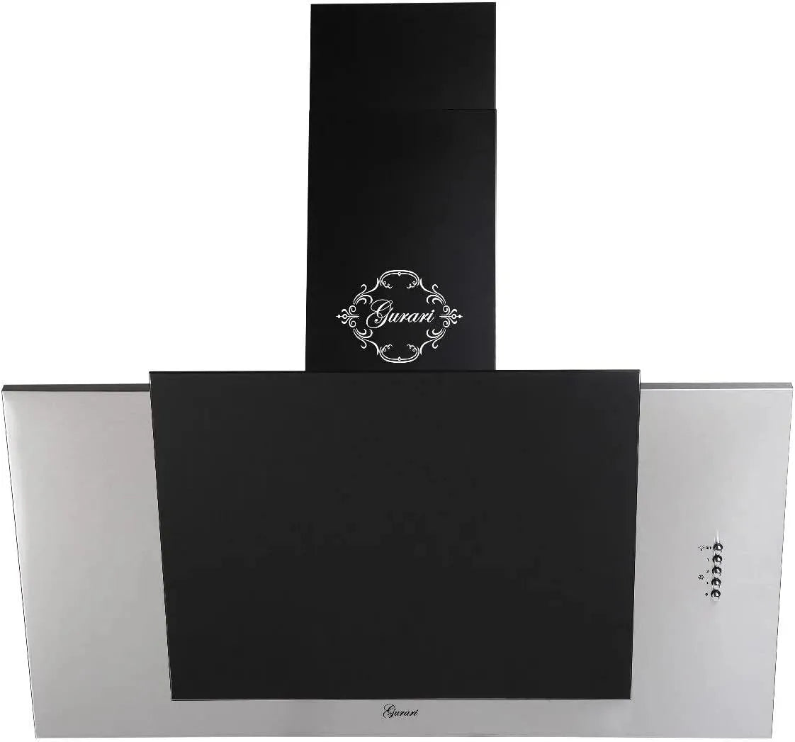 Hotte aspirante, 50cm, 1000 m3/h, hotte de cuisine, acier inoxydable, noir, GURARI Hotte de cuisine à tête libre 482 50 IS