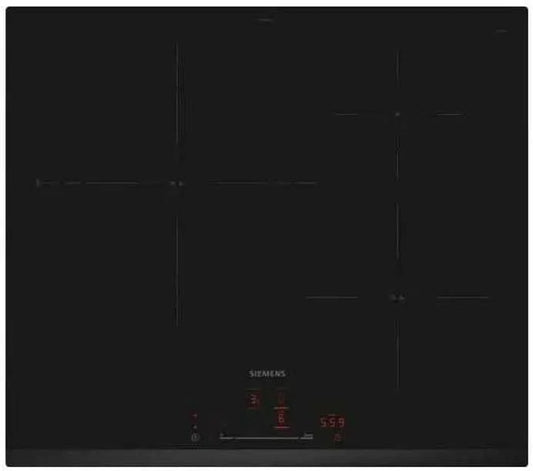 Siemens EH631HDC1E Plaque à induction, 60 cm, 3 foyers, table de cuisson à induction, Home Connect, noir, 3 zones de cuisson, fryingSensor