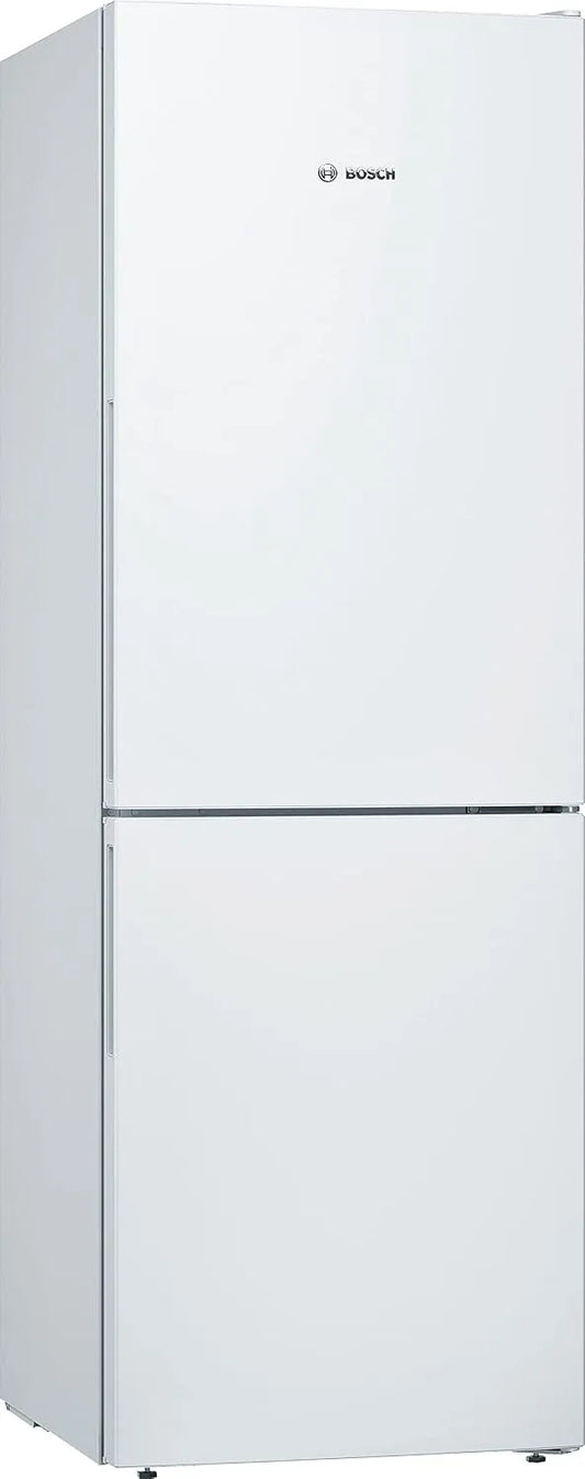 Bosch KGV33VWEAS Réfrigérateur combiné, 195 L, 176 x 60 cm, éclairage LED, frigo avec congélateur, blanc, VitaFresh, Série 4, pose-libre, LowFrost