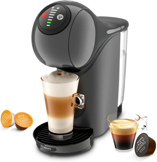 Krups Cafetière électrique, 8 L, dimensions personnalisables, gris, Nescafé Dolce Gusto Genio S Machine à café 0, Pression 15 bars, Cafetière dosette