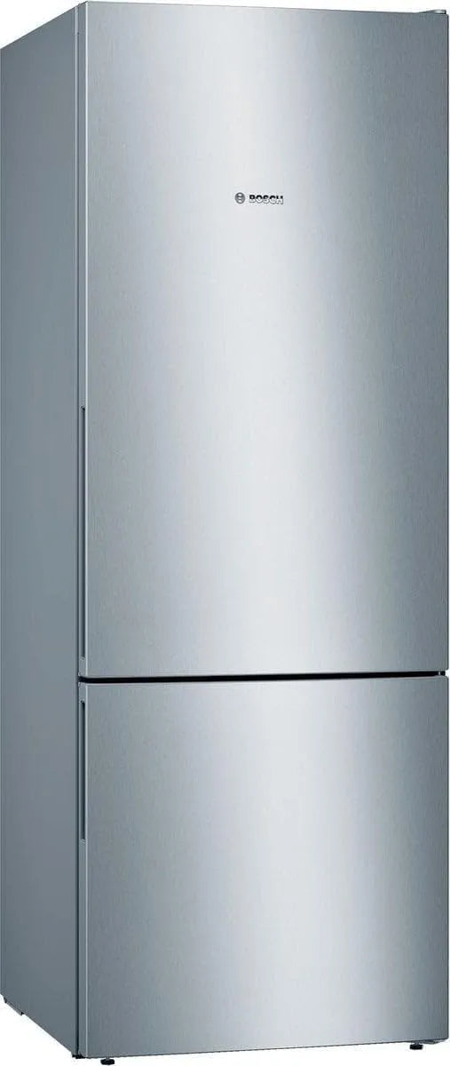 Bosch KGV58VLEAS Réfrigérateur combiné, 377 L, 191 x 70 cm, acier inoxydable, frigo avec congélateur, SuperFreezing, Série 4, Capacité xxL, pose-libre