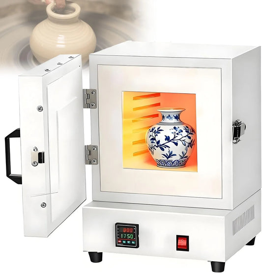 Four électrique, 2000 W, fonte, 2 zones de température, température maximale de 1150 °C pour la Fabrication de Bijoux, l'émaillage de poterie et Les