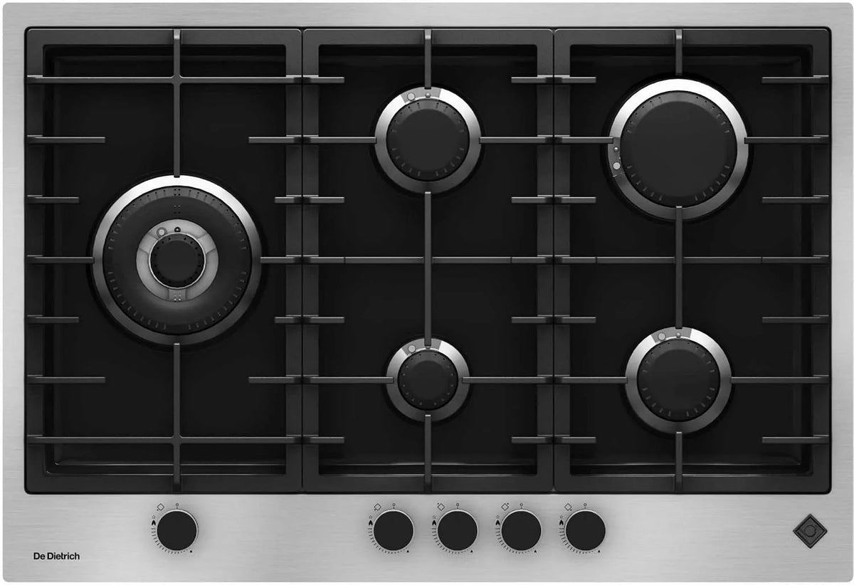 Cuisinière avec four DPE4729xF, acier inoxydable, noir, Inox, black, De Dietrich DPE4729xF, Cuisinière à gaz Platinum