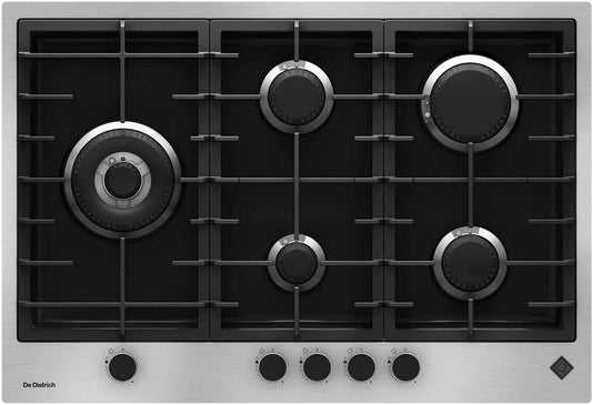 Cuisinière avec four DPE4729xF, acier inoxydable, noir, Inox, black, De Dietrich DPE4729xF, Cuisinière à gaz Platinum