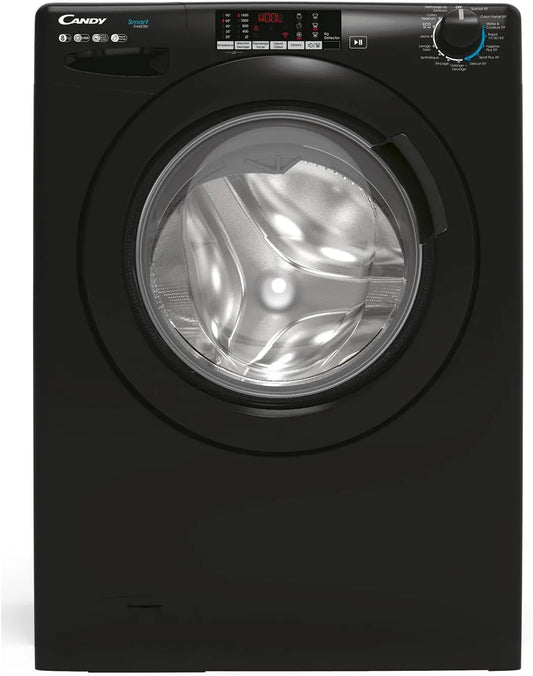Candy 8kg, 1400 148TMBBE/FR Lave-linge, 85 x 60 x 52 cm, 15 programmes, 8 kg, classe énergétique E, noir, Modèle CS, CANDY - Lave-Linge Hublot