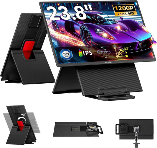 Moniteur 1080P PS4, 23.8 pouces, 100 Hz, configuration gaming, portable, Full HD, dalle IPS, écran PC, Pied Pliable réglable à 90°, pour Laptop