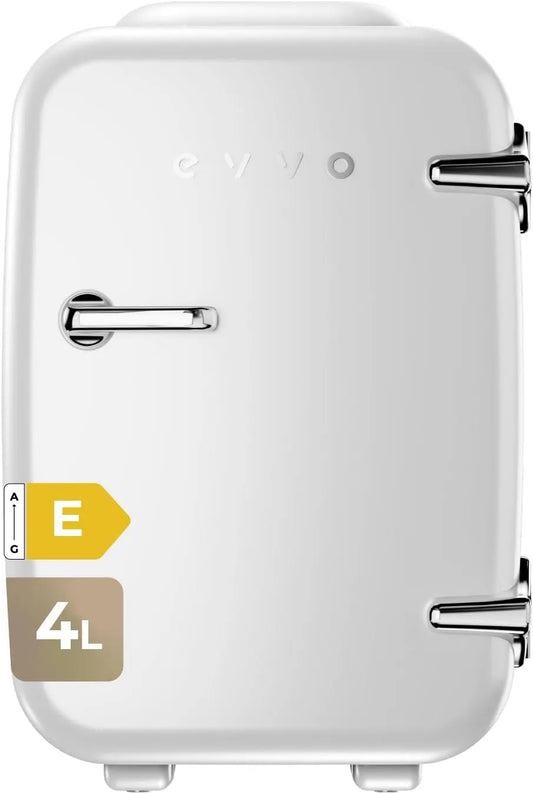 Réfrigérateur 12V/220V, 4 L, 12 V, portable, silencieux, blanc, Bureau et Voiture, Fonction Froid et Chaud