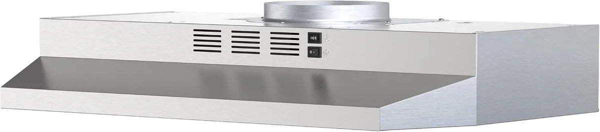 Hotte aspirante, 76 cm, hotte de cuisine, acier inoxydable, ventilateur d'échappement à 2 vitesses, filtre