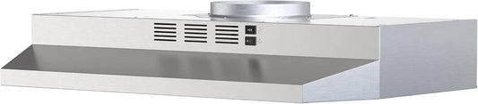 Hotte aspirante, 76 cm, hotte de cuisine, acier inoxydable, ventilateur d'échappement à 2 vitesses, filtre