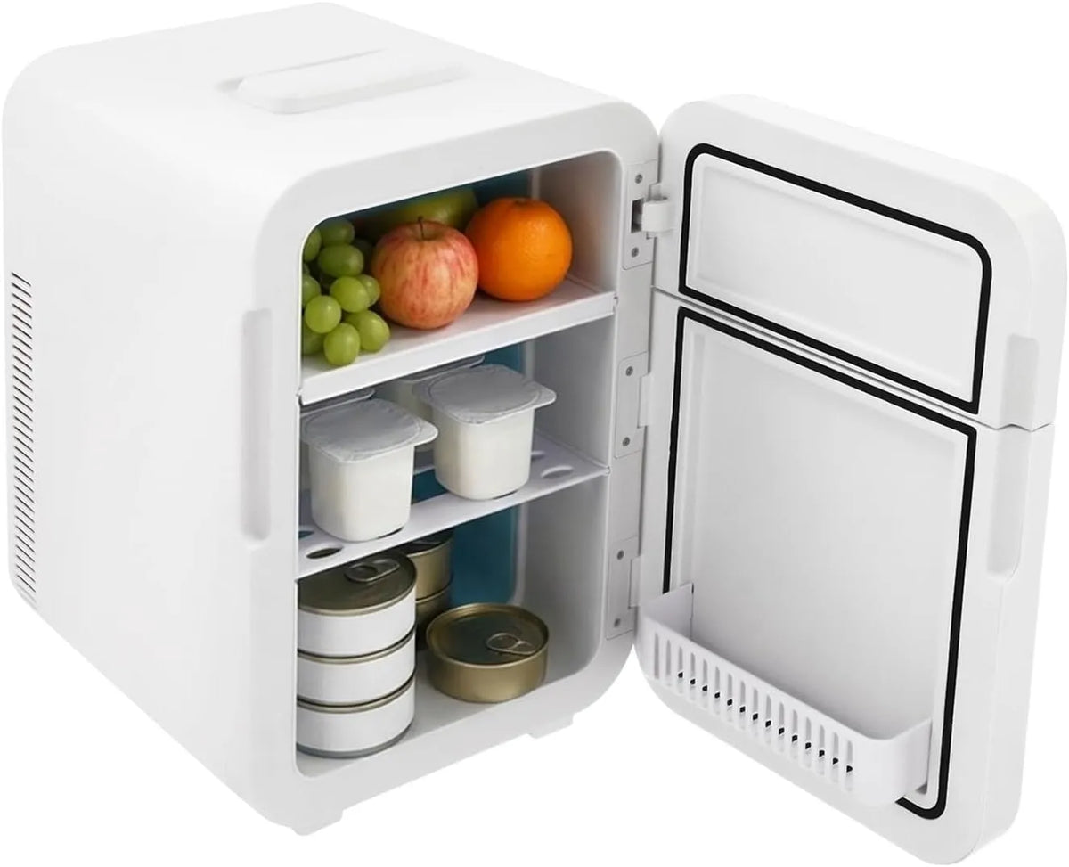 Réfrigérateur, 16 L, 220 V, portable, amovible, design à double porte, Mini réfrigérateur 2 en 1 de 16 l avec fonction de refroidissement et de