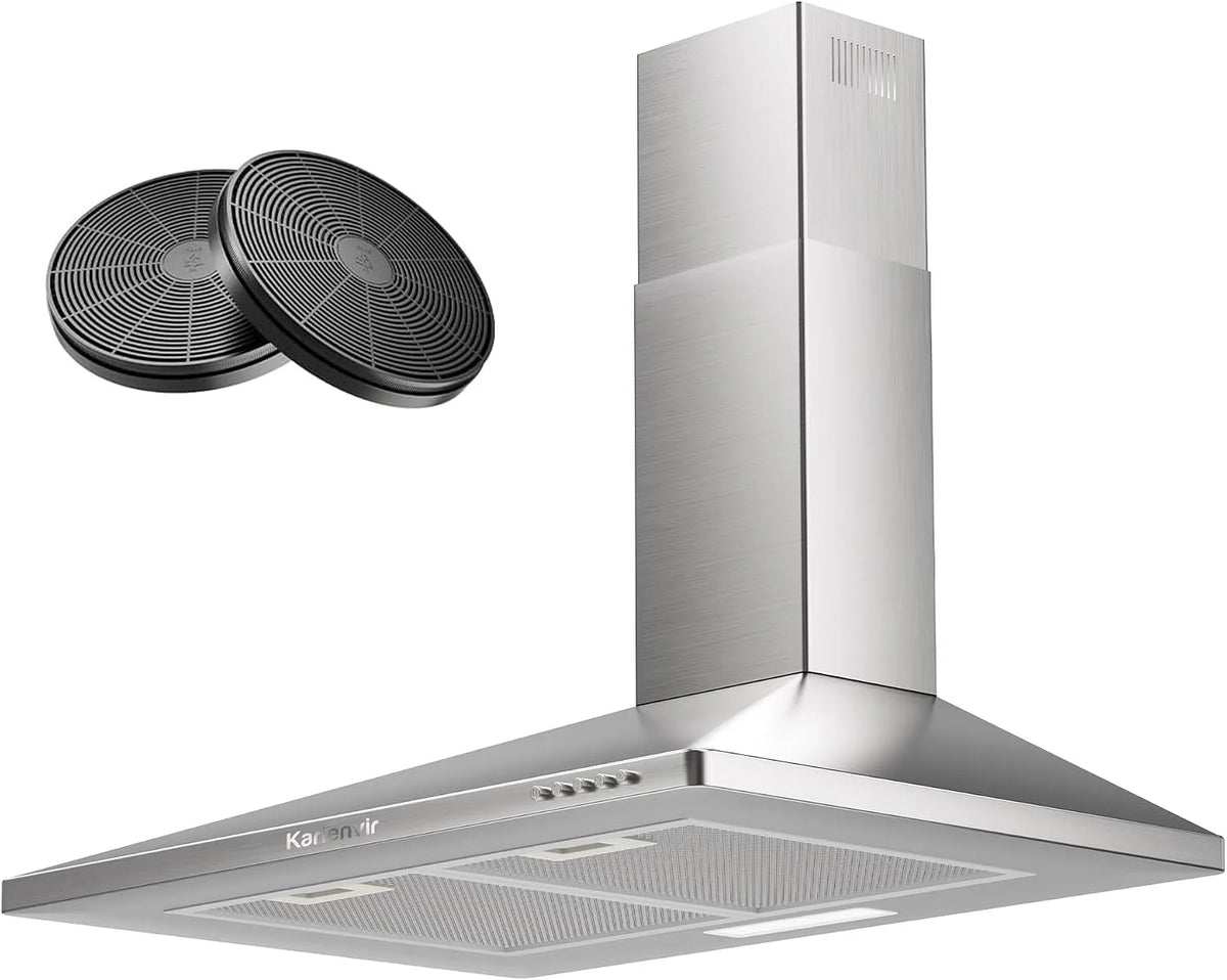 Hotte aspirante m3/h, 60 cm, 300 m3/h, hotte de cuisine, encastrable, LED