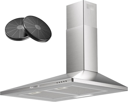 Hotte aspirante m3/h, 60 cm, 300 m3/h, hotte de cuisine, encastrable, LED