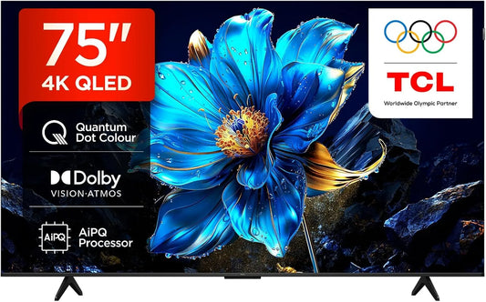Google 75P7K Smart TV, 75 pouces, téléviseur, 4K UHD, QLED, son Dolby, TCL QLED 75' 75P7K UltraHD 4K Dolby Atmos Google TV