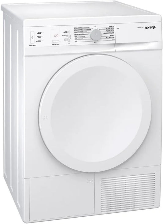 Gorenje D8450N Sèche-linge, 8 kg, acier inoxydable, blanc, 24 h, avec ioniseur d'air IonTech, départ différé