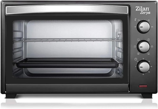 Four électrique, 45 L, 2000 W, minuteur, Minuterie 60 min, Programmable 230°, 45L Multi Fonction, 2000W, Four à Convection Electrique Zerya