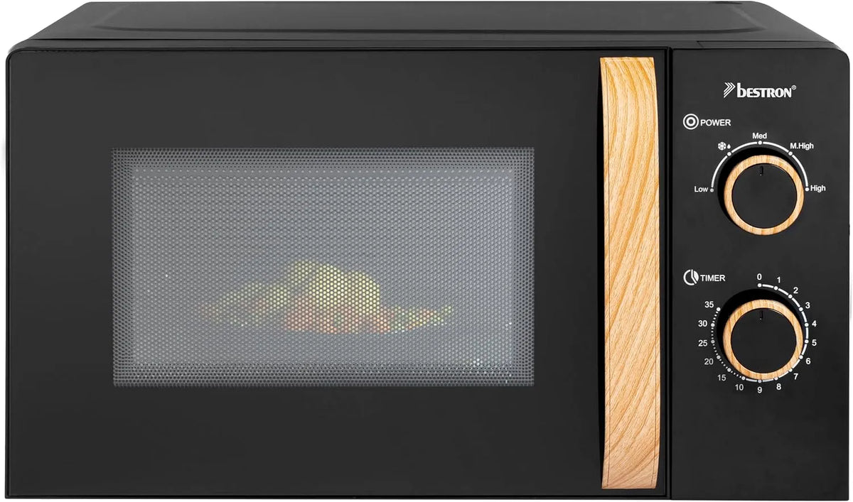 Micro-ondes, 25, 5 cm, 700 W, minuteur, panneau de commande en deux parties avec 5 niveaux et 35 min. minuterie, réglable en continu