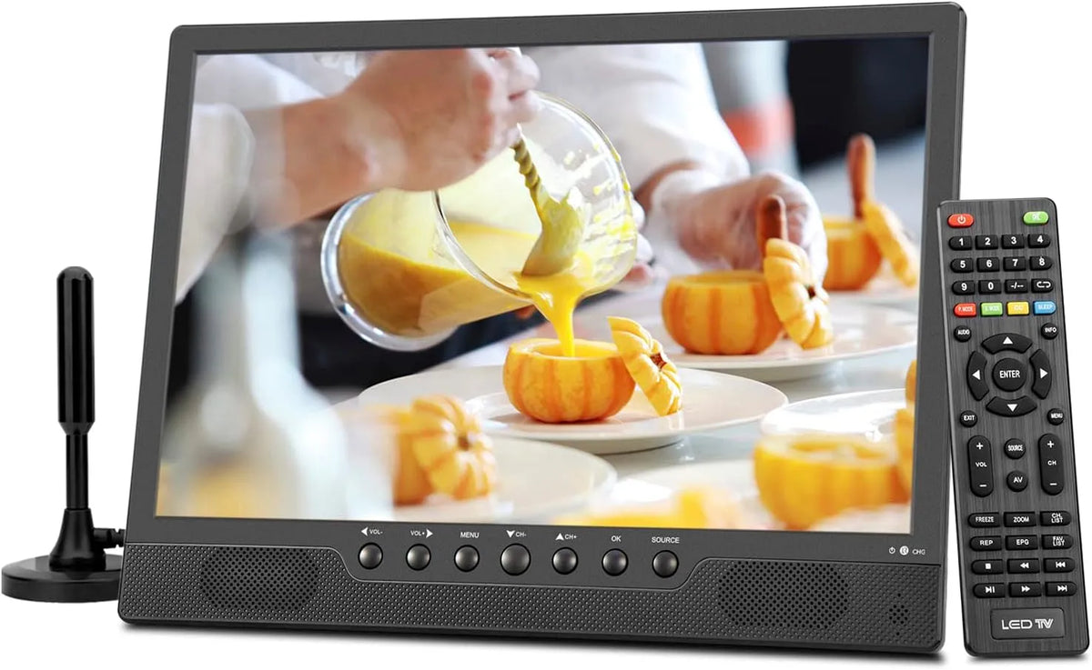 Smart TV, 14.0 pouces, téléviseur, HDMI, USB, portable, DVB-T2, 0 Pouces Freeview, Entrée AV, Port USB, Entrée HDMI, Télécommande, Batterie