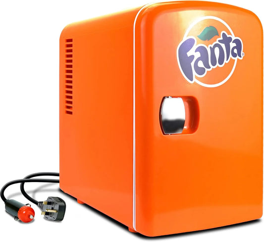 Réfrigérateur, 4 L, silencieux, Orange, Koolatron Mini réfrigérateur pour chambres à coucher 4 L Petit réfrigérateur 6 canettes Réfrigérateur de table