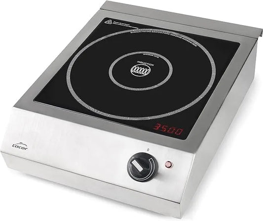 Plaque à induction IPx3, 12 cm, 3500 W, table de cuisson à induction, portable, professionnel, acier inoxydable, 10 niveaux de puissance, système IPx3