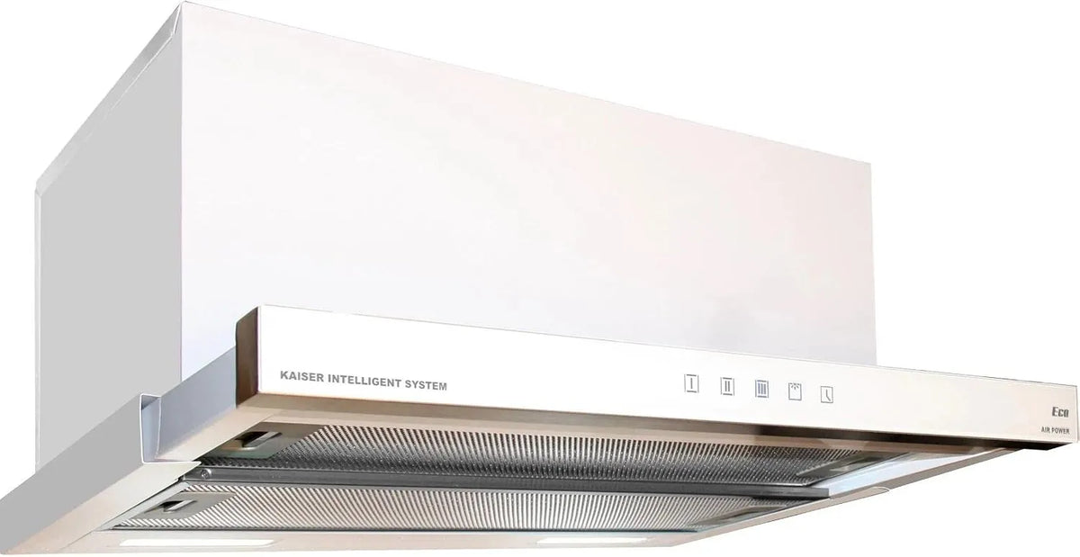 Hotte aspirante, 60 cm, 644 W, 910 m3/h, hotte de cuisine, encastrable, acier inoxydable