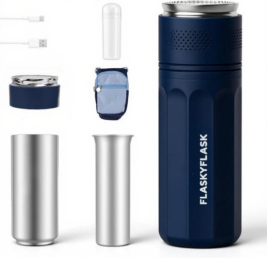 Glacière électrique, 2 à 8 °C, USB, écran LCD, transport d'insuline et de médicaments, mini frigo portable, bleu, Certifié TSA pour Diabétiques