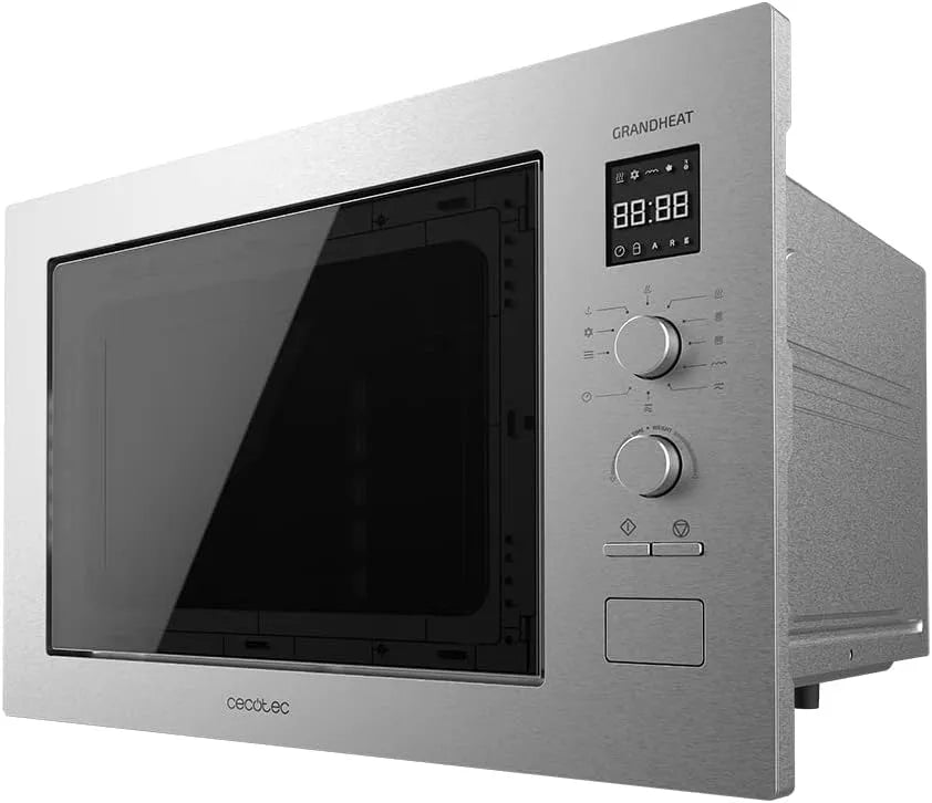 Cecotec Grandheat 2550 Micro-ondes, 31, 5cm, 25 L, 800/1200 W, 8 programmes, gril, décongélation, four micro-ondes, 8 Fonctions Préconfigurées