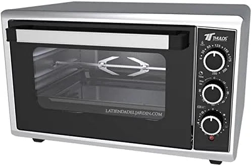 Four électrique, 50 L, 2000 W, minuteur, gril, thermostat, Minuterie 90 min, Double porte en verre, Comprend plateau