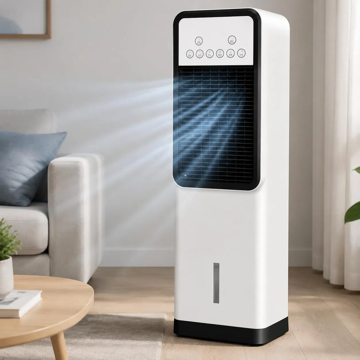 Climatiseur, classe énergétique E, portable, unité AC mobile classe énergétique A avec télécommande, ventilateur refroidisseur évaporatif pour la