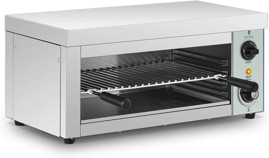 Grille-pain RCES-2000-EGO, 32 x 61 x 28, 50 cm, 000 W, restauration, 1 élément chauffant infrarouge, Royal Catering Salamandre Toaster Electrique