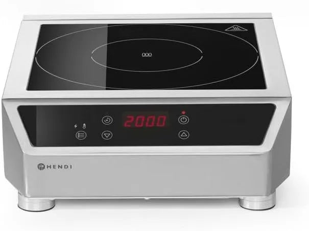 Plaque à induction, 3500 W, 60 à 240 °C, 230 V, table de cuisson à induction, tactile, professionnel, acier inoxydable, 342x431x, 230V, 3500W