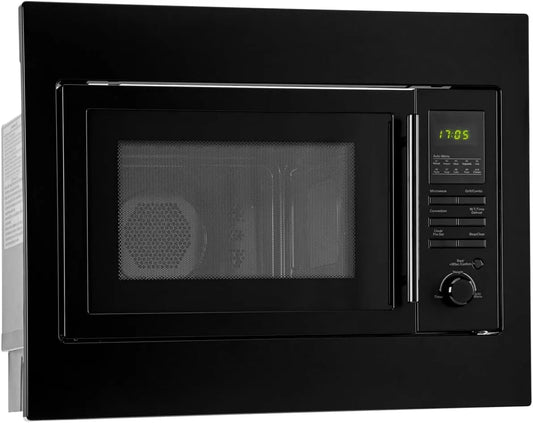 Bomann Micro-ondes, 25 L, 10 programmes, encastrable, gril, décongélation, four micro-ondes, noir, plateau tournant