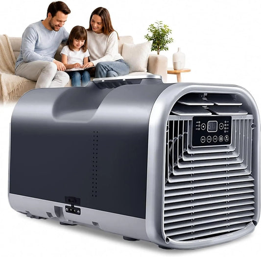 Climatiseur 4-en-1 12H, 300 W, minuteur, camping, noir, 4400BTU, Black, Climatiseur Portatif 4400 BTU 300W Eco 4-en-1 Refroidissement Camping Tente