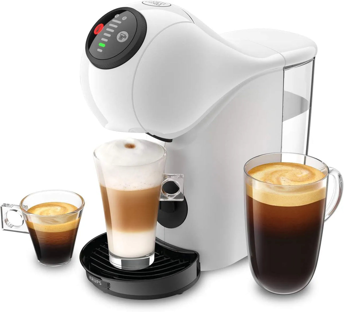 Krups Cafetière électrique, 8 L, dimensions personnalisables, blanc, Nescafé Dolce Gusto Genio S Machine à café 0, Pression 15 bars, Cafetière dosette