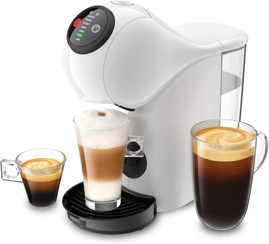 Krups Cafetière électrique, 8 L, dimensions personnalisables, blanc, Nescafé Dolce Gusto Genio S Machine à café 0, Pression 15 bars, Cafetière dosette