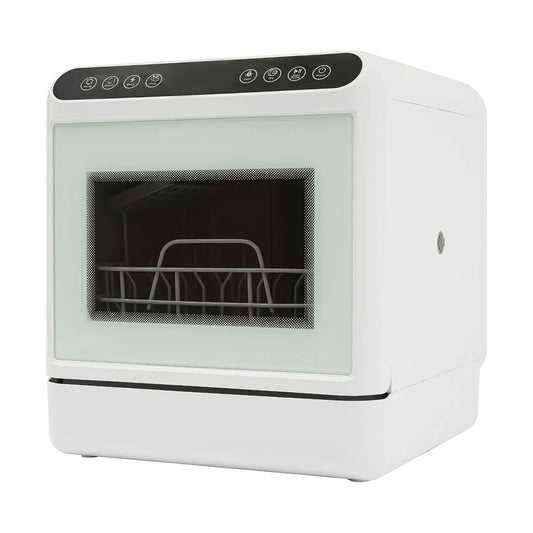 Lave-vaisselle, 6 L, 1100 W, 4 programmes, grand réservoir, bras de pulvérisation à 360°, pour 4 à 6 couverts, sans raccordement à l'eau