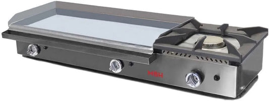 Produit Plancha à gaz industrielle 800 x 400 mm en chrome dur avec foyer pour hôtellerie Fry Top pour cuisine professionnelle de bar et restaurant