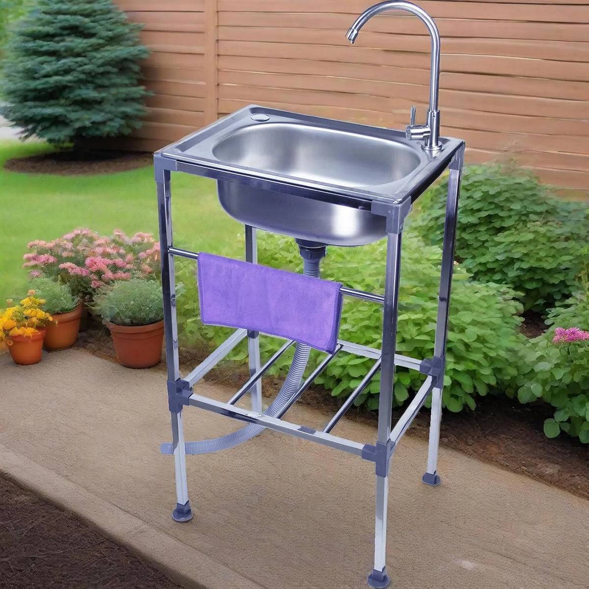 Lave-linge, portable, restaurant, camping, acier inoxydable, Évier de Cuisine autoportant, buanderie, sous-Sol ou garag