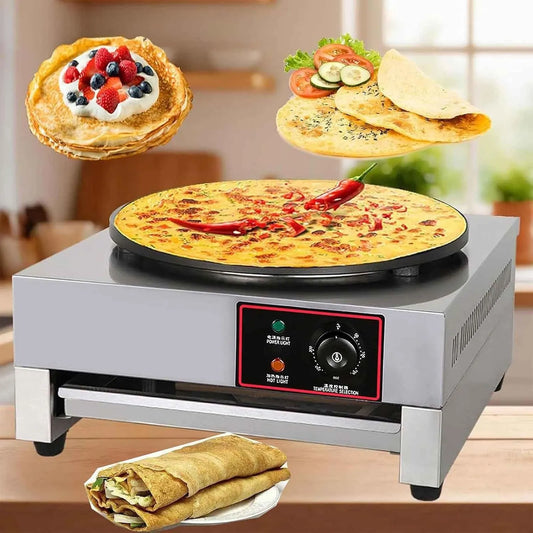Tiroir chauffant, 3000 W, 50 à 300 °C, professionnel, antiadhésive, for crêpes, tortillas, œufs