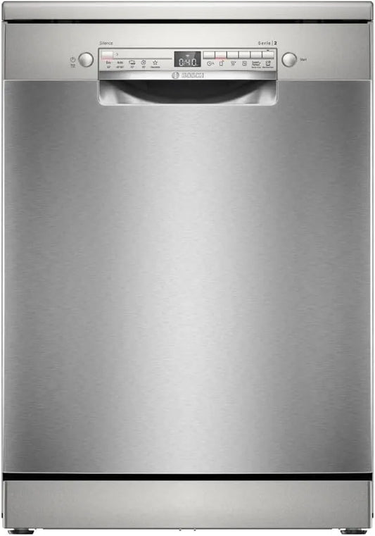 Bosch SMS2HTI06E Lave-vaisselle, 60 cm, Home Connect, silencieux, acier inoxydable, 13 services, série 2, extra sec