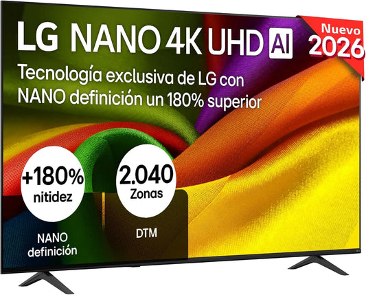 LG NU85 Smart TV, 75 pouces, téléviseur, 4K UHD, 2026, 75' LED UHD 4K - 75NU850B6LA, LG TV Nano AI NU85