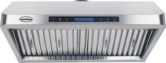 Hotte aspirante, hotte de cuisine, professionnel, acier inoxydable, Hotte Aspirante Professionnelle Inox avec Moteur 900 mm - Combisteel