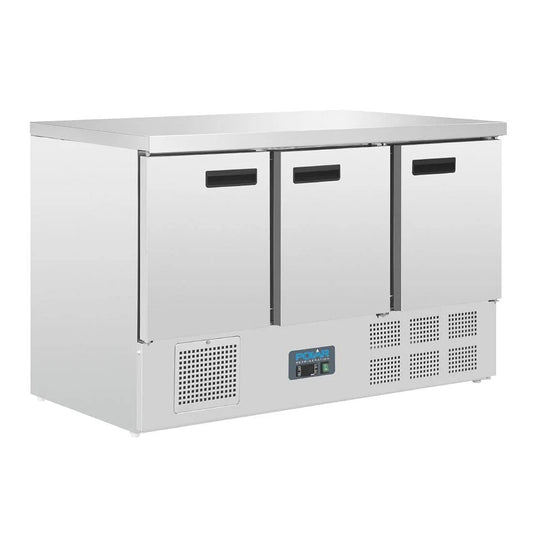 Table réfrigérée professionnelle x1370 x700, 368 L, 235 W, 2 à 5 °C, classe énergétique E, acier inoxydable, capacité utile: 308Ltr, 880, G622