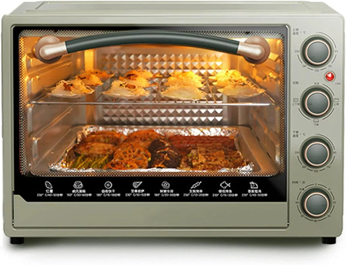 Four électrique, 40 L, 1650 W, effet 3D, Recirculation 3D, Petit Four, Mini-Four de comptoir, Porte Double vitrée