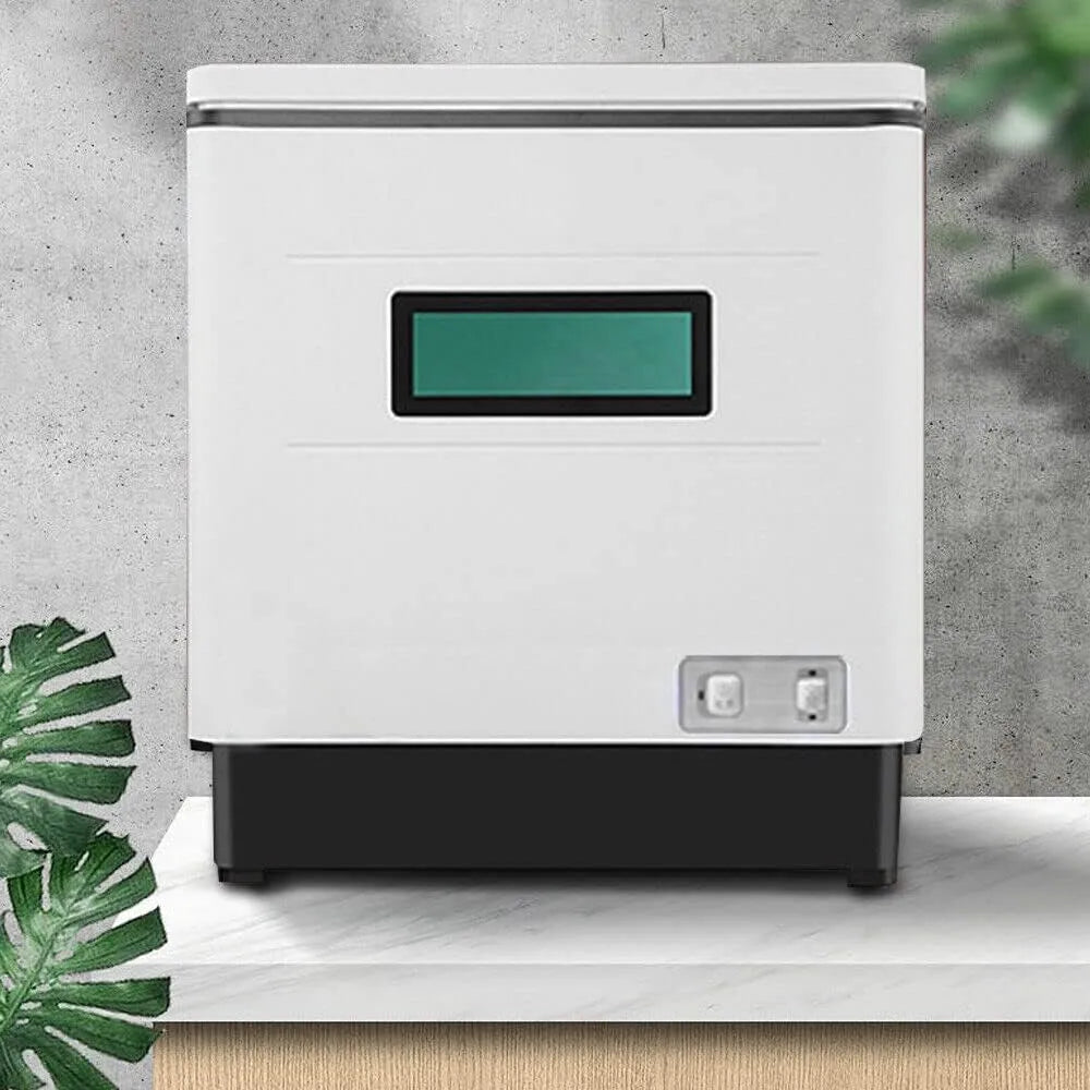 Lave-vaisselle, 1500 W, portable, acier inoxydable, blanc, fonction de chaleur de 70 degrés, entièrement automatique
