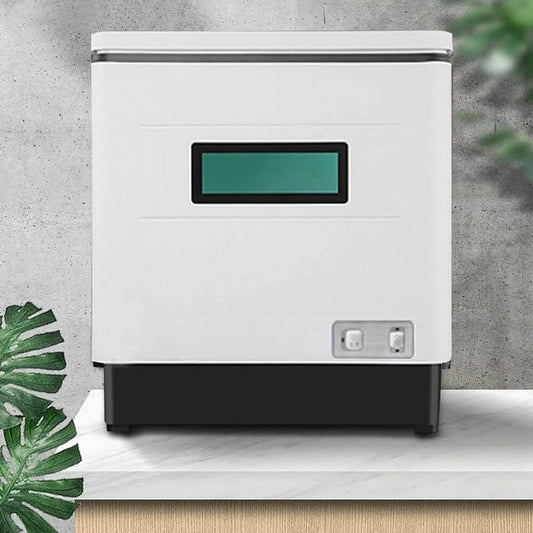 Lave-vaisselle, 1500 W, portable, acier inoxydable, blanc, fonction de chaleur de 70 degrés, entièrement automatique